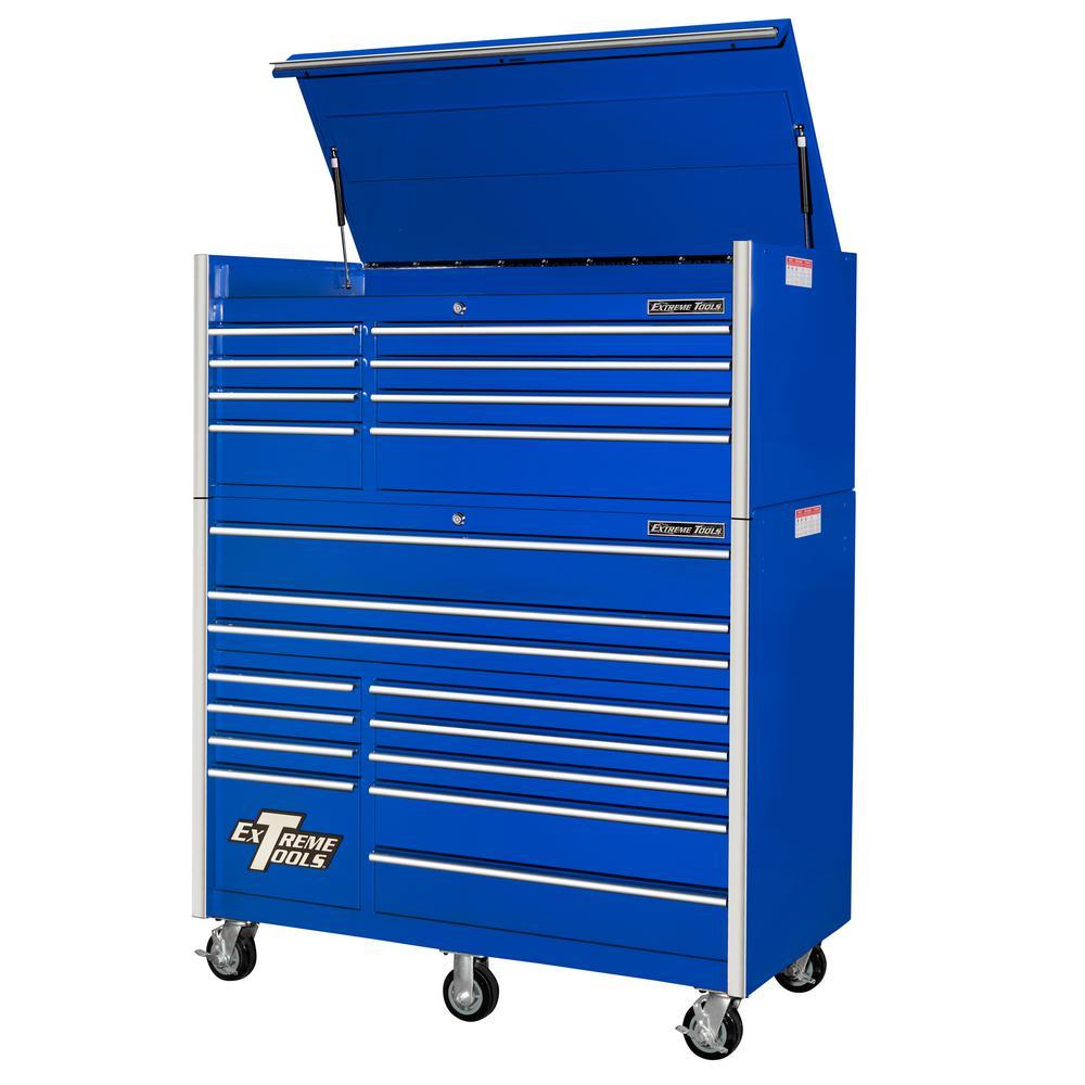 THD Series 55 in. 8-Drawer Top Chest in Blue - Super Arbor