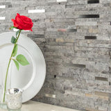 MSI Eclipse Interlocking 12 in. x 12 in. x 8 mm Matte Metal Stone Mesh-Mounted Mosaic Wall Tile (10 sq. ft. / case)