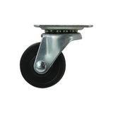 1-1/2 in. Soft Rubber Swivel Plate Caster with 40 lb. Load Rating