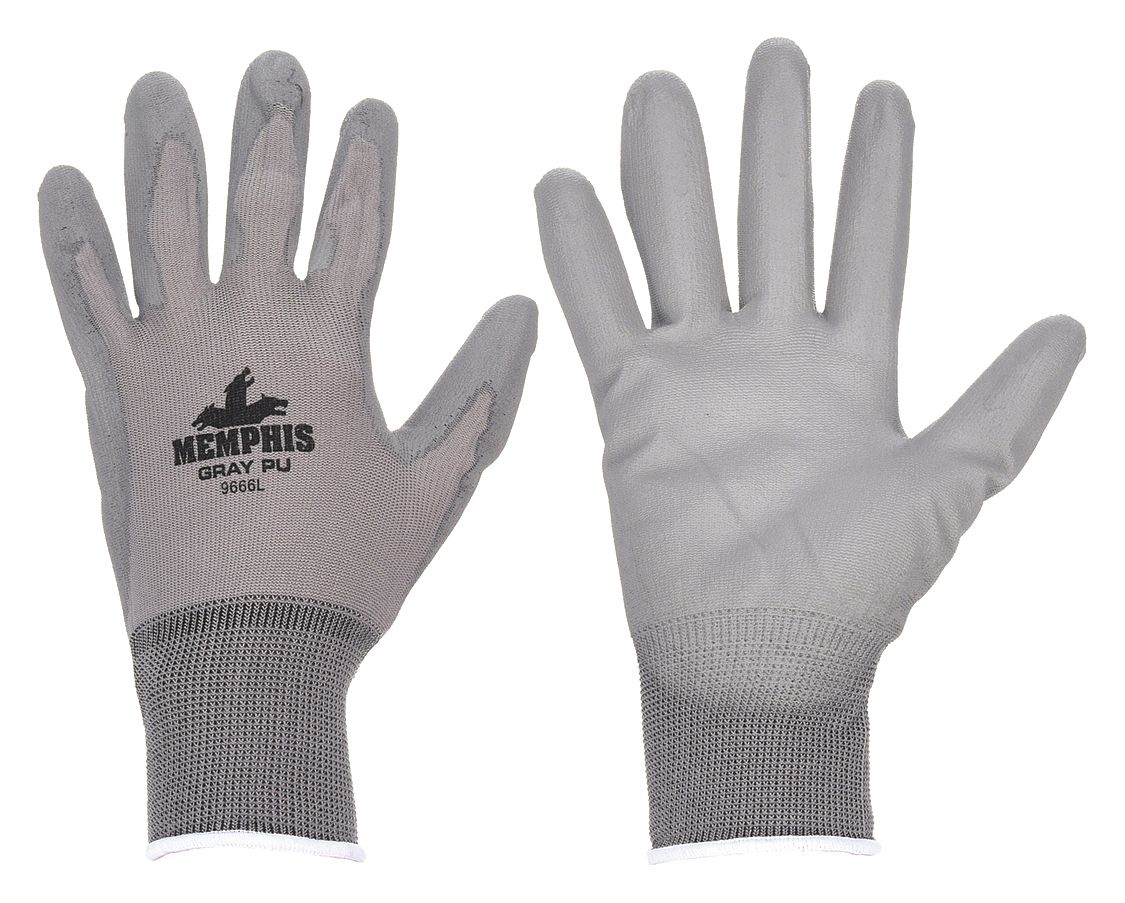 MCR SAFETY Palm Dipped Polyurethane Coated Gloves - ANSI Abrasion Level 3