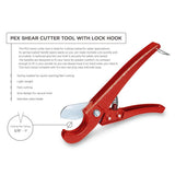 PEX Plumbing Kit Crimper Tool with Lock Hook Cutter Tool with Stainless Steel Cinch Clamps 1/2 in. 3/4 in. - Super Arbor