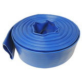 8 in. Dia x 100 ft. Blue 4 Bar Heavy-Duty Reinforced PVC Lay Flat Discharge and Backwash Hose