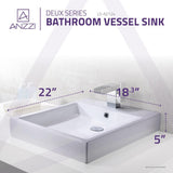 Deux Series Ceramic Vessel Sink in White - Super Arbor