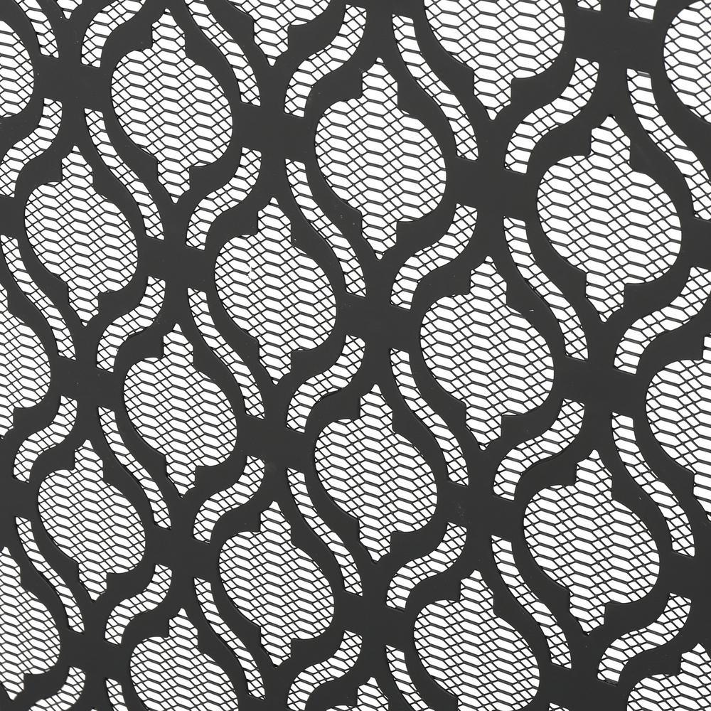 Ellias Modern Black Single Panel Iron Fire Screen - Super Arbor