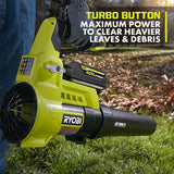 RYOBI 110 MPH 525 CFM 40-Volt Lithium-Ion Cordless Variable-Speed Jet Fan Leaf Blower with Two 4.0 Ah Batteries and Charger