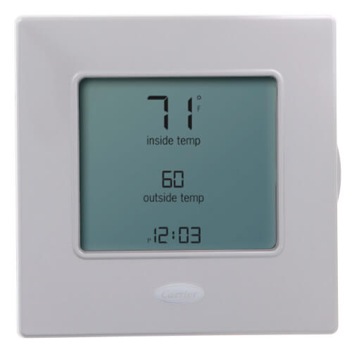 Carrier 33CS2PP2S-03 thermostat - front view (Voltage: Low voltage; Application: Multi-Stage (Heat/Cool))