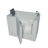 NOVA Heated Rampart 4 ft. Walk-in Non-Whirlpool Bathtub with 6 in. Tile Easy Up Adhesive Wall Surround in White - Super Arbor