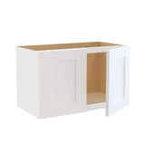 Home Decorators Collection Newport 24 in. W x 12 in. D x 15 in. H Assembled Plywood Wall Bridge Kitchen Cabinet in Pacific White with Soft Close