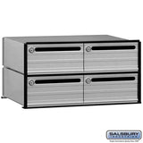 Salsbury 2400 Series Data Distribution System Aluminum Box with 4 Doors, 23.5"W x 12.125"H x 15"D