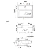 Nameeks Teorema Wall Mounted Bathroom Sink in White