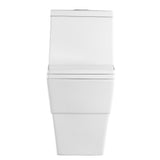 New Style Double Flush 1 Piece 0.8 / 1.28 GPF White Double pumping Square Toilet With Chair - Super Arbor