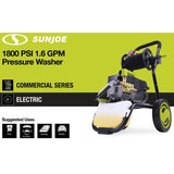 Sun Joe Commercial Series 1800 PSI Max 1.6 GPM Electric Pressure Washer with Wall Mount, Roll Cage and Hose Reel