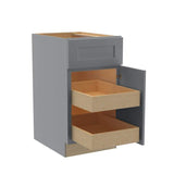 Home Decorators Collection Newport 18 in. W x 24 in. D x 34.5 in. H Assembled Plywood Base Kitchen Cabinet in Pearl Gray with 2ROT Soft Close RH