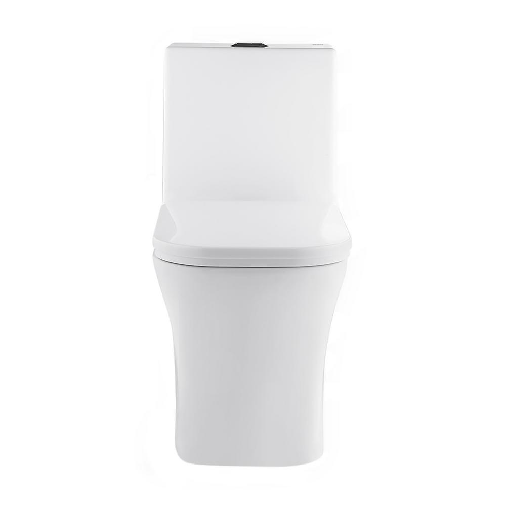 Concorde 1-Piece 0.8/1.28 GPF Dual Flush Square Elongated Toilet in White - Super Arbor