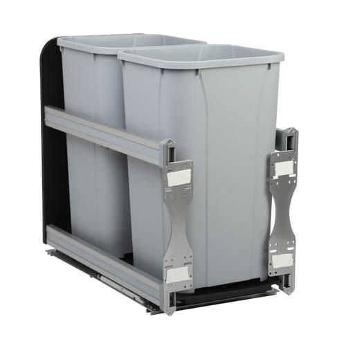 Knape & Vogt 27-Quart Plastic Pull Out Trash Can