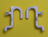 White Peg Board Hook Kit Garage Tool Storage Pegboard 50 pieces J Hook Style