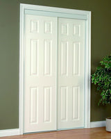 RELIABILT 60-in x 80-in White 6-panel Prefinished Steel Sliding Door Hardware Included
