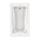 Green Tea 72 in. x 42 in. Reversible Drain EcoSilent EverClean Whirlpool Tub in White - Super Arbor