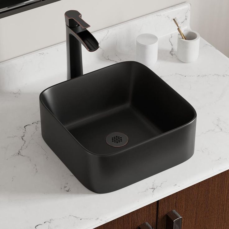 MR Direct Vessel Sink in Matte Black