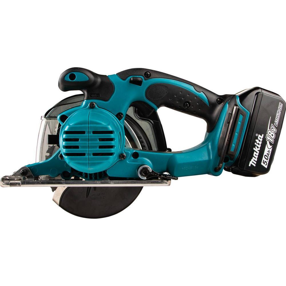 18-Volt 5-3/8 in. 5.0 Ah LXT Lithium-Ion Cordless Metal Cutting Saw Kit with Electric Brake and Chip Collector - Super Arbor
