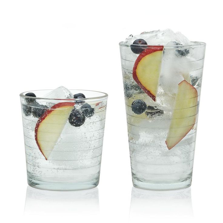 Hoops 16-Piece Glass Tumbler Set