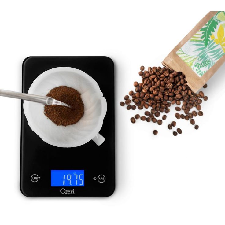 Touch Professional Digital Kitchen Scale (12 lbs. Edition), Tempered Glass in Elegant Black