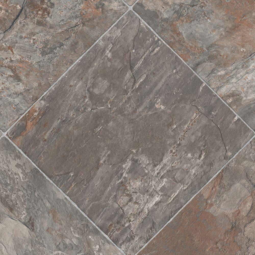 Lifeproof Diagonal Slate Residential/Light Commercial Vinyl Sheet, Sold by 12 ft. Wide x Custom Length