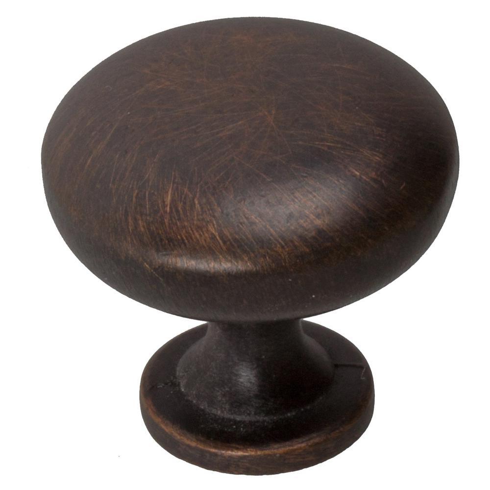 1-1/8 in. Dia Satin Gold Classic Round Cabinet Knobs (10-Pack) - Super Arbor