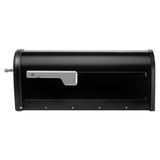 Chadwick Nickel Accents Black Post Mount Mailbox - Super Arbor
