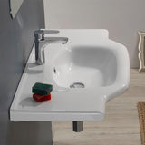 Nameeks Yeni Klasik Wall Mounted Bathroom Sink in White