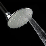 2-Spray 4.63 in. Single Wall Mount Waterfall Fixed Adjustable Shower Head in Brushed Chrome - Super Arbor