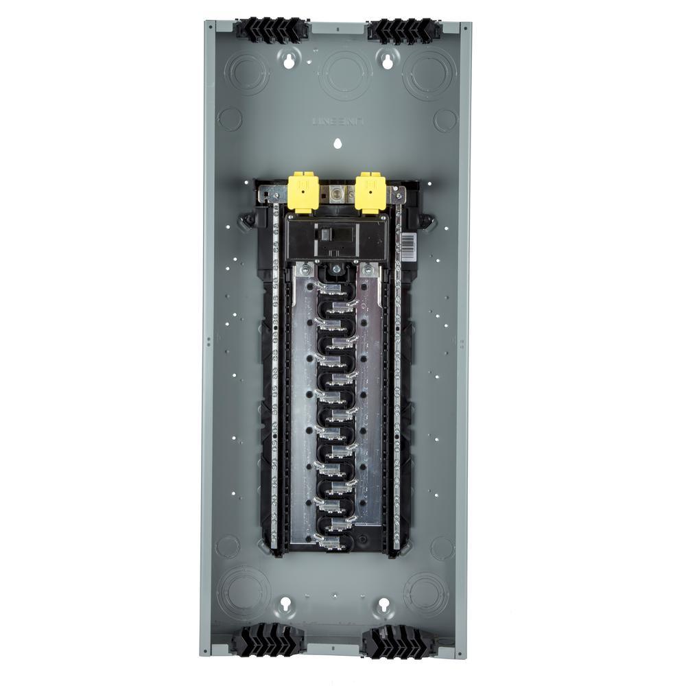 Homeline 200 Amp. 30-Space 60-Circuit Indoor Main Breaker Qwik-Grip Plug-On Neutral Panel, Wiser Energy Monitor - Super Arbor