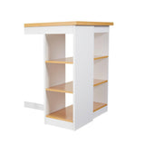 Christy Oak/White Counter Storage Table - Super Arbor