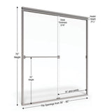 Classic 60 in. x 70 in. Semi-Frameless Sliding Shower Door in Chrome with Clear Glass - Super Arbor