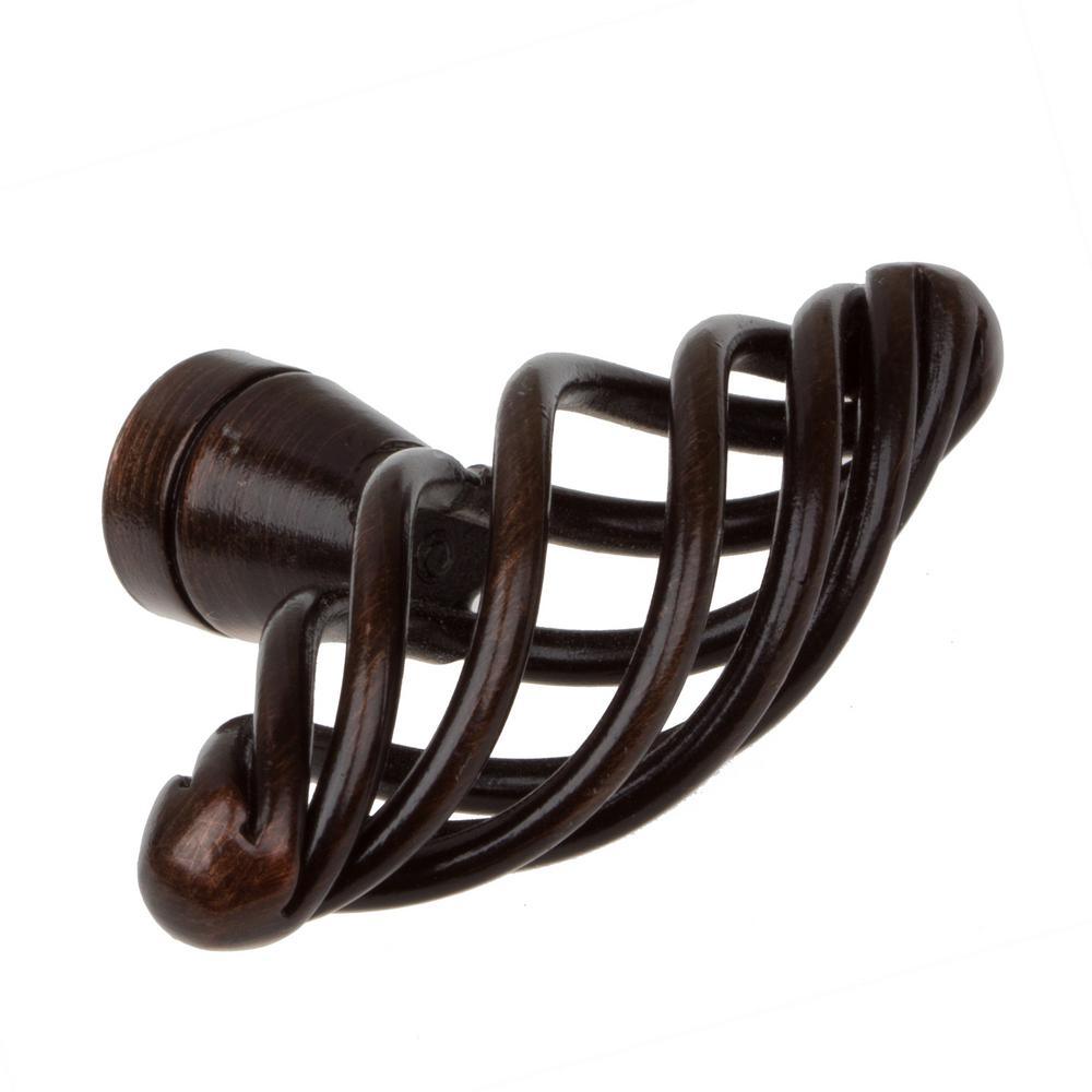 2 in. Long Rustic Bronze Oval Birdcage Cabinet Knobs (10-Pack) - Super Arbor
