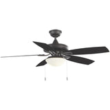 Gazebo III 52 in. Indoor/Outdoor Natural Iron Ceiling Fan with Light Kit