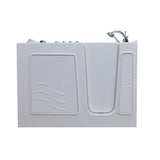 Rampart Nova Heated 4.5 ft. Walk-in Whirlpool and Air Bathtub with 4 in. Tile Easy Up Adhesive Wall Surround in White - Super Arbor