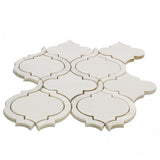 Divine Arabesque Glacier White 10 in. x 12 in. Glazed Ceramic Mosaic Tile (0.80 Sq. Ft. / Sheet)