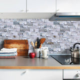 9pcs 3D Self Adhesive Kitchen Wall Tiles Bathroom Mosaic Tile Sticker 20*10cm