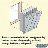 3-Door Aluminum Vertical Mailbox with Private Access