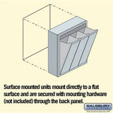 3-Door Aluminum Vertical Mailbox - Surface Mounted - USPS Approved