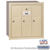 Salsbury Sandstone Recessed-Mounted USPS Access Vertical Mailbox, 3-Door