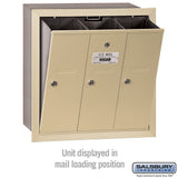 Salsbury Sandstone Recessed-Mounted USPS Access Vertical Mailbox, 3-Door