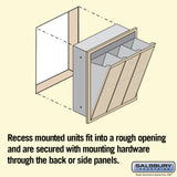 Salsbury Sandstone Recessed-Mounted USPS Access Vertical Mailbox, 3-Door