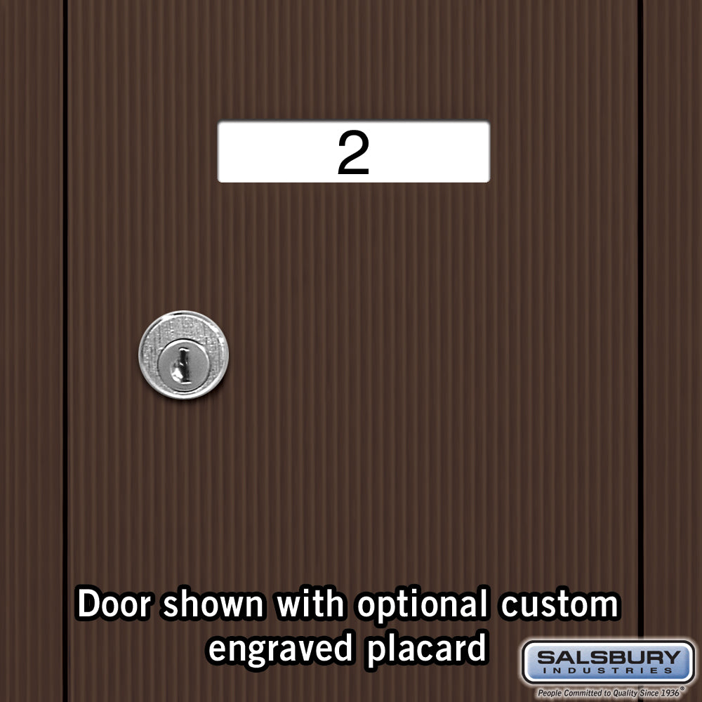 Bronze 3-Door Recessed Mailbox with Private Access
