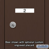 Bronze 3-Door Recessed Mailbox with Private Access