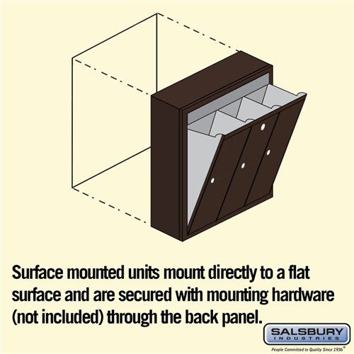 Bronze Vertical Mailbox with 3 Compartments and Private Access