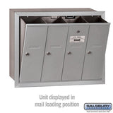 4-Door Aluminum Vertical Mailbox - Recessed Mounted - USPS Approved
