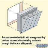 4-Door Aluminum Vertical Mailbox - Recessed Mounted - USPS Approved