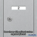 Salsbury Aluminum Surface-Mounted USPS Access Vertical Mailbox with 4 Doors, 24.25"W x 19"H x 7.5"D